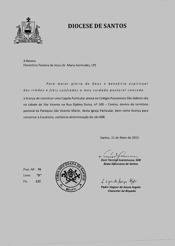 2015 05 11 Licenca de Cosntituir Capela Particular