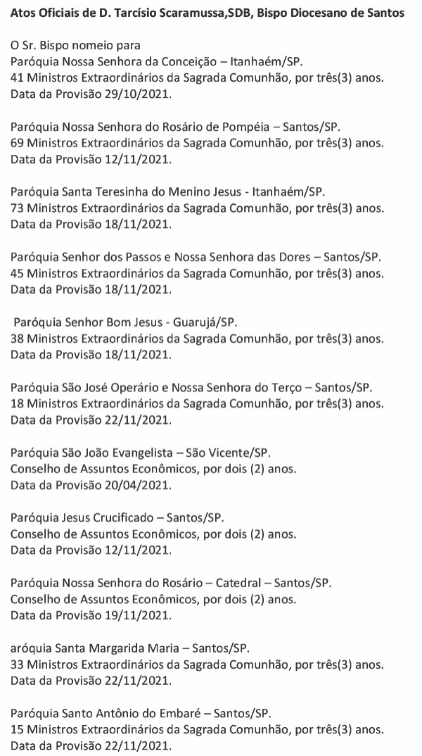 Atos Oficiais DT novembro