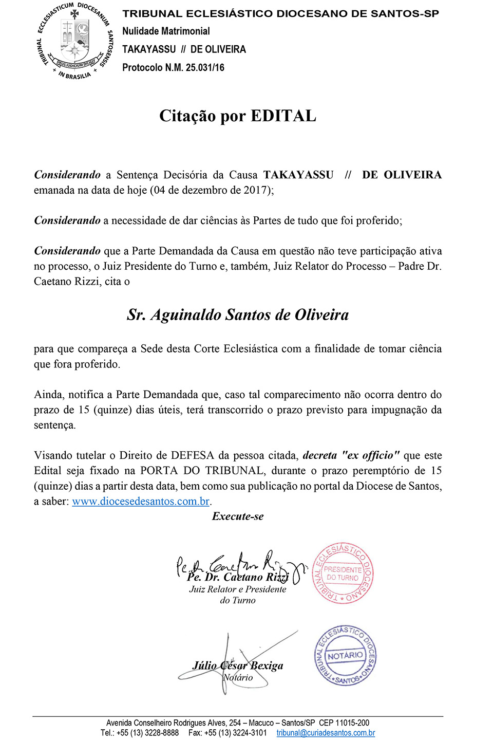 Citacao por Edital Aguinaldo Santos de Oliveira 04 12 2017