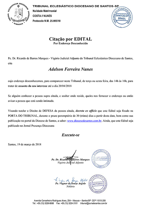 Citacao por Edital Adelson Ferreira Nunes 19 03 2018