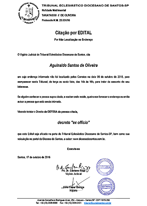 Citacao por Edital Aguinaldo Santos de Oliveira 17 10 2016