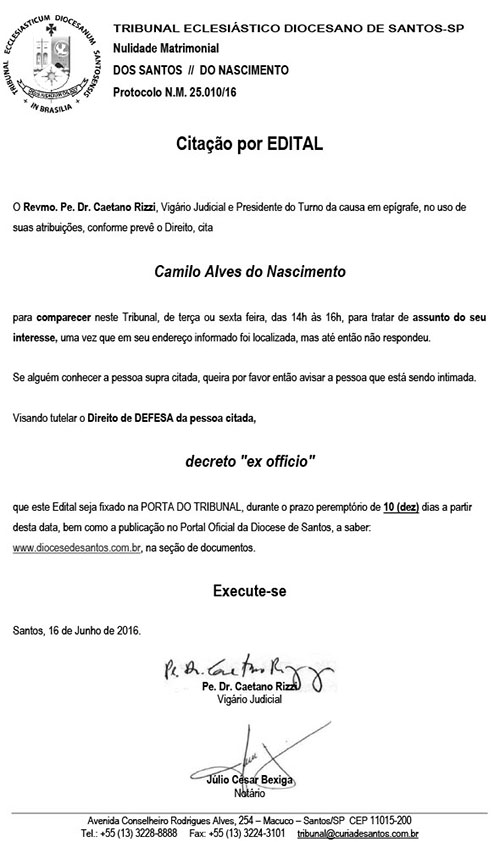 Citação por Edital Camilo Alves do Nascimento 16062016