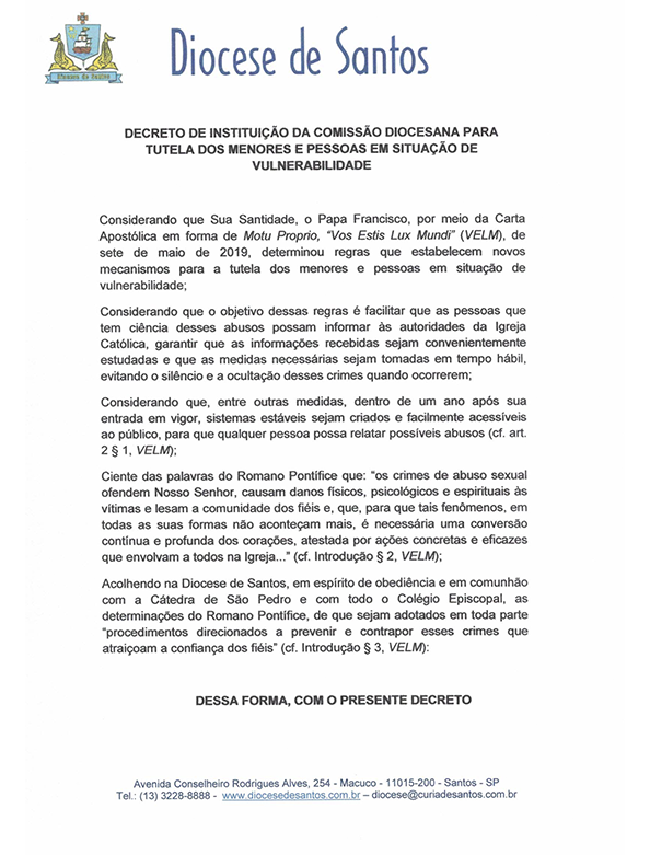 Decretos da Comissão Diocesana12052020 Página 1